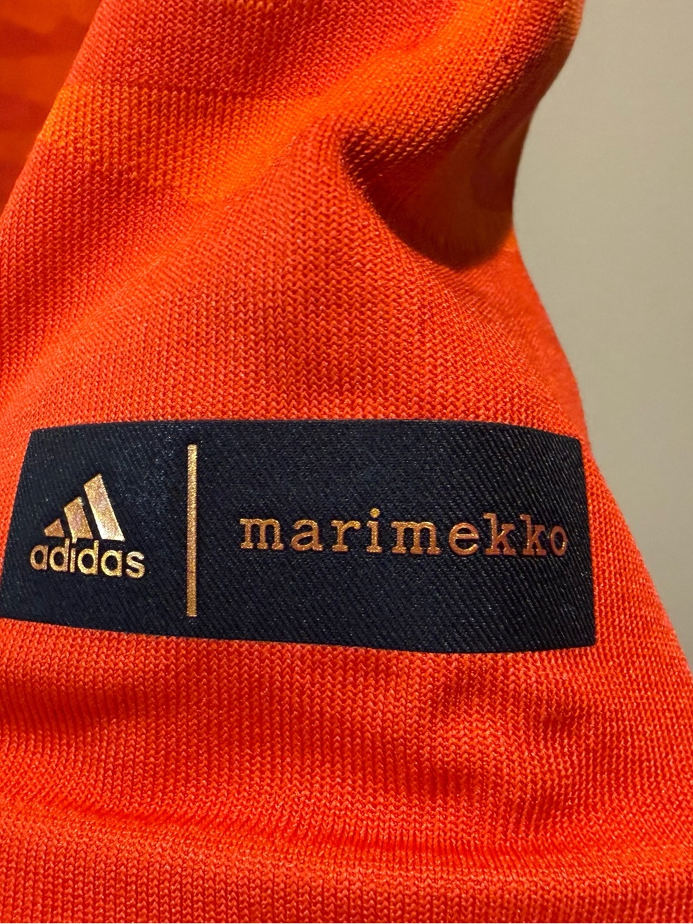 Adidas Leggings X Marimekko Aeroknit 7/8 Seamless Orange Tight Fit High Rise - Picture 3 of 6